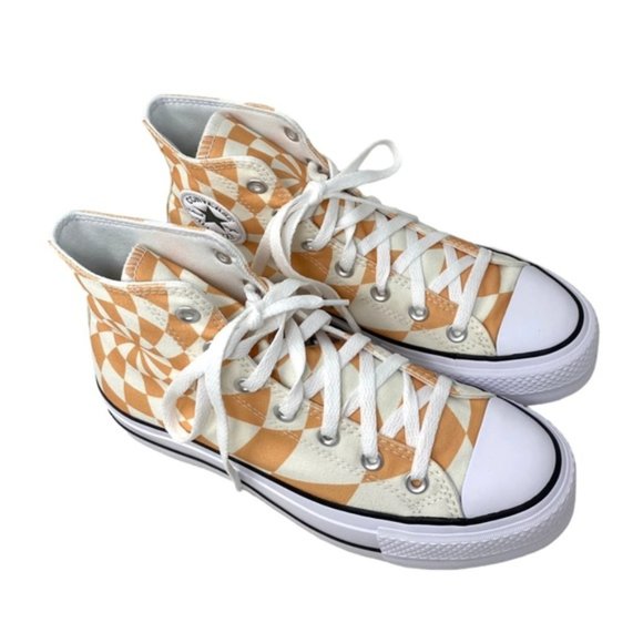 Converse Chuck Lift Platform Sneaker Orange Candy Canvas Shoe Women Size A10010C - Picture 4 of 10